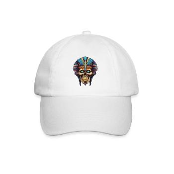 Pharaoh Skull - Baseball Cap - white/white - Front