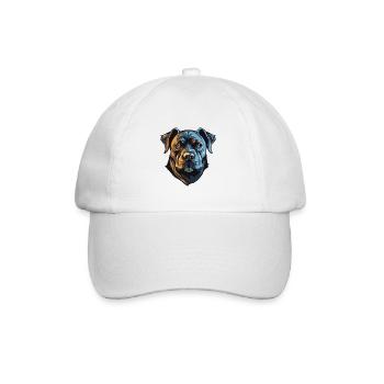 Staffordshire Bull Terrier Dog Head - Baseball Cap - white/white - Front