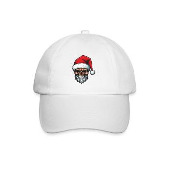 Santa Claus Skull - Baseball Cap - white/white - Front