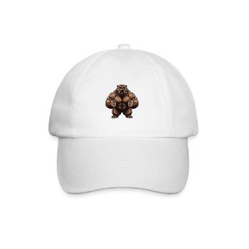 Ours Grizzly Beast Musculation Muscles - Casquette classique - blanc/blanc - Devant