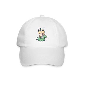 Prinzessin Drache Comic - Baseballkappe - Weiß/Weiß - Vorne