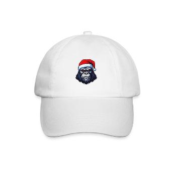 Gorilla Portrait Christmas - Baseball Cap - white/white - Front