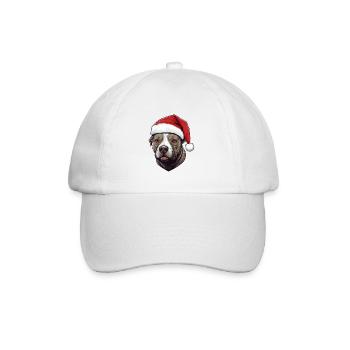 Staffordshire Bull Terrier chien Noël - Casquette classique - blanc/blanc - Devant