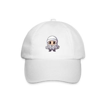 Oktopus Winter Tier Baby Comic - Baseballkappe - Weiß/Weiß - Vorne