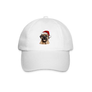 Boerboel Dog Christmas Portrait Xmas - Baseball Cap - white/white - Front