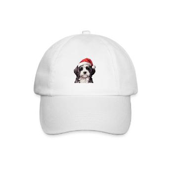 Havanese Dog Christmas Portrait Xmas - Baseball Cap - white/white - Front