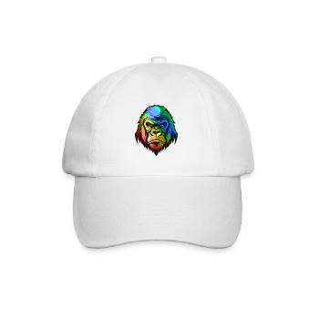 Gorilla Head Colorful - Baseball Cap - white/white - Front