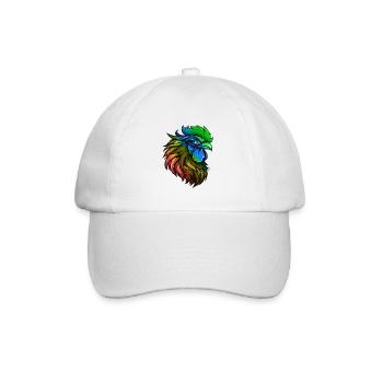 Rooster Portrait Colorful - Baseball Cap - white/white - Front