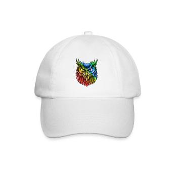 Owl Portrait Colorful - Baseball Cap - white/white - Front