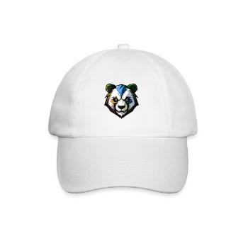Panda Head Colorful - Baseball Cap - white/white - Front