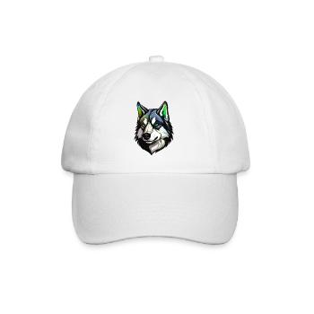Husky Dog Head Colorful - Baseball Cap - white/white - Front