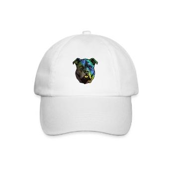 Staffordshire Bull Terrier Dog Head Colorful - Baseball Cap - white/white - Front