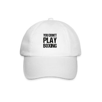 Boxkämpfer, Boxsport, Boxen Geschenkidee - Baseballkappe - Weiß/Weiß - Vorne