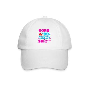 Né dans les années 80 élevé par les années 90 - Casquette classique - blanc/blanc - Devant