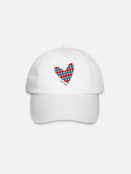 SAINT VALENTIN. EVJF. JE T'AIME. I LOVE YOU. AMOUR - Casquette classique - blanc/blanc