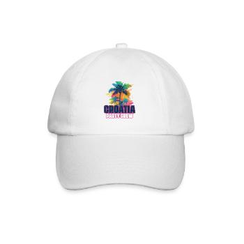 Croatia Party Crew Holidays - Baseball Cap - white/white - Front