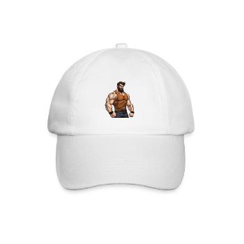 Workout Bodybuilder Muscles - Baseball Cap - white/white - Front