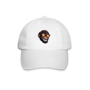 Portrait de tête de rhinocéros cool - Casquette classique - blanc/blanc - Devant
