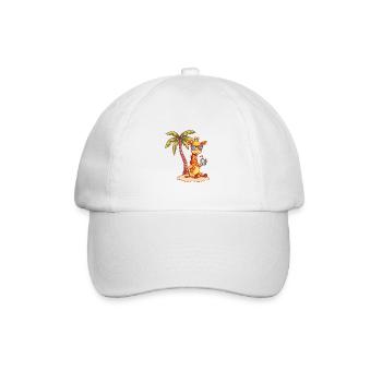 Giraffe Summer Beach Vacation - Baseball Cap - white/white - Front