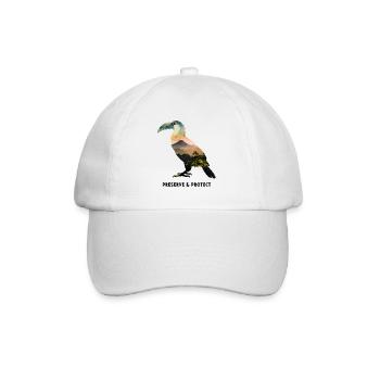 Preserve & Protect Tukan Costa Rica Tier Vogel - Baseballkappe - Weiß/Weiß - Vorne