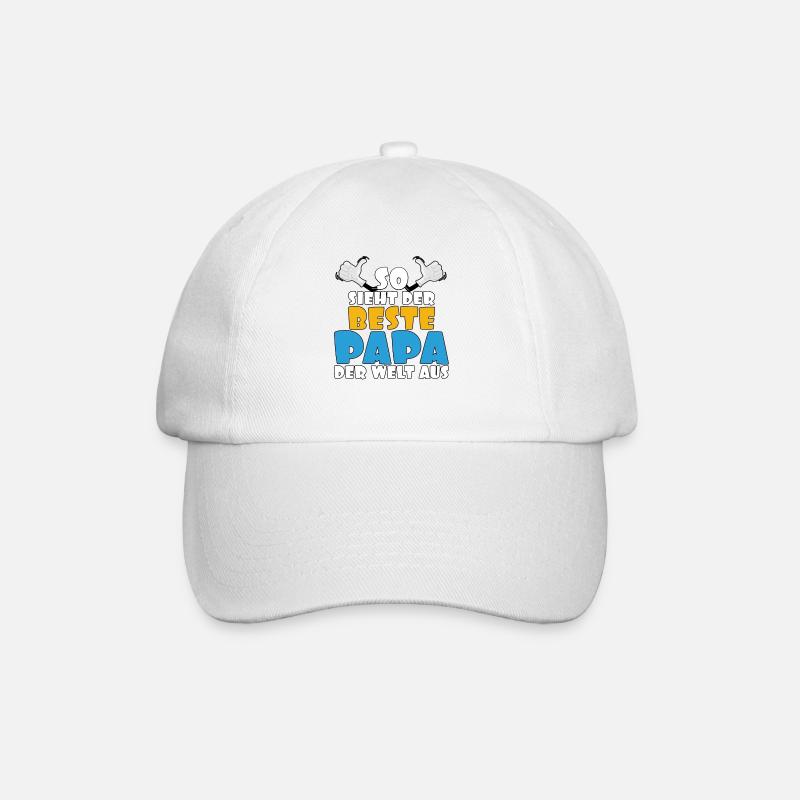 So sieht der beste Papa der Welt aus - Baseballkappe - Weiß/Weiß