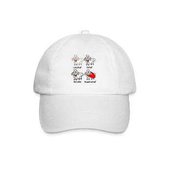 Unschaf Schaf Schafer Superschaf #Schafmania - Baseballkappe - Weiß/Weiß - Vorne