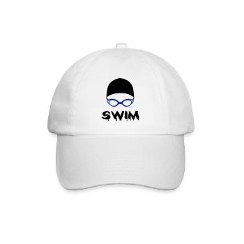 Schwimmen, swim - Baseballkappe - Weiß/Weiß - Vorne