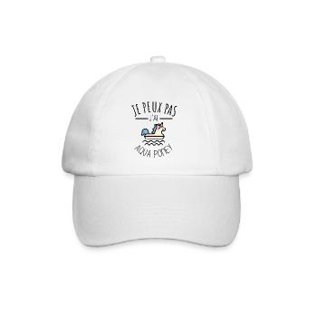 je peux pas j’ai aqua poney humour noël piscine - Casquette classique - blanc/blanc - Devant