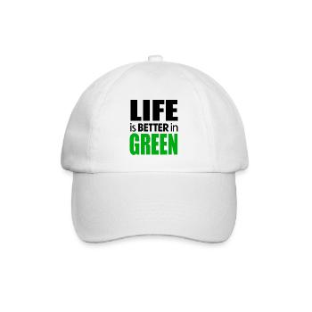 La vie est meilleure chez Green Gardener Fleuriste - Casquette classique - blanc/blanc - Devant