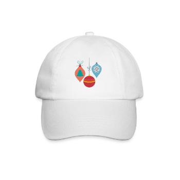 Christmas balls - Baseball Cap - white/white - Front