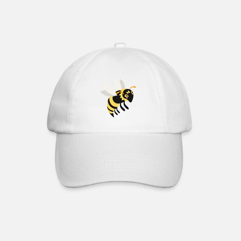 Wespe - Baseballkappe - Weiß/Weiß