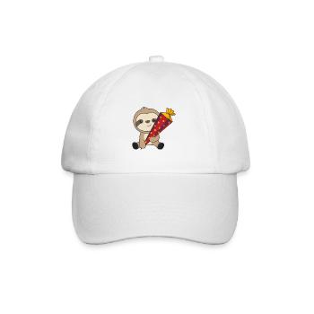 Enfin l'inscription au cône d'école de paresse d'écolier - Casquette classique - blanc/blanc - Devant