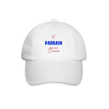 Parrain D'Amour Cadeau Homme - Casquette classique - blanc/blanc - Devant