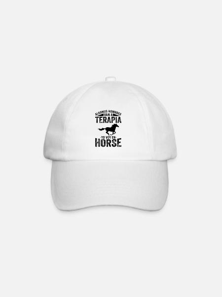 Algonus Men's Therapy I go horseback riding - Baseball Cap - white/white