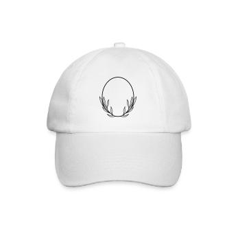 Willow leaf Boho Floral Wreath - Baseball Cap - white/white - Front