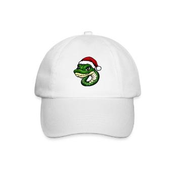 Schlangen Weihnachten - Baseballkappe - Weiß/Weiß - Vorne