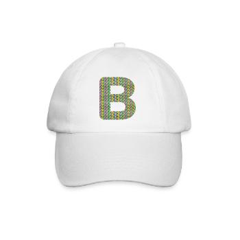 Colorful Heart B Design – Unique & Stylish! - Baseball Cap - white/white - Front
