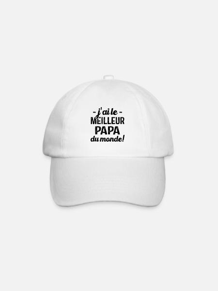 J'ai Le Meilleur Papa Du Monde - Casquette classique - blanc/blanc