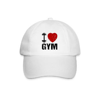 I love Gym Gym Sports - Baseball Cap - white/white - Front