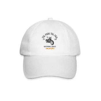TEL PERE TEL FILS MOTORBIKE ADDICT - Casquette classique - blanc/blanc - Devant