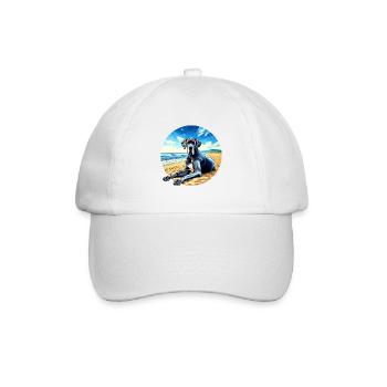 Great Dane On The Beach - Baseball Cap - white/white - Front
