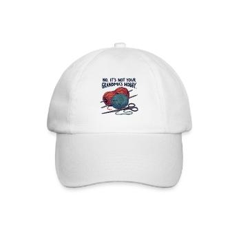 Tricoter au crochet - Ce n’est pas le passe-temps de votre grand-mère - Casquette classique - blanc/blanc - Devant