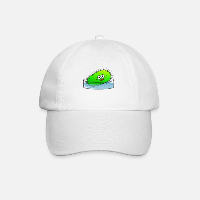 Bactérie heureuse - Casquette classique - blanc/blanc