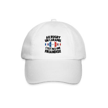 Au Rugby Un Caramel C'est Pas Une Friandise - Casquette classique - blanc/blanc - Devant