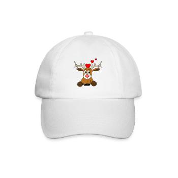 Saint-Valentin des rennes - Casquette classique - blanc/blanc - Devant