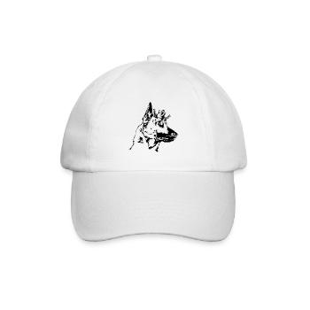 MALINOIS Crown Dogs Chien Wilsigns - Casquette classique - blanc/blanc - Devant