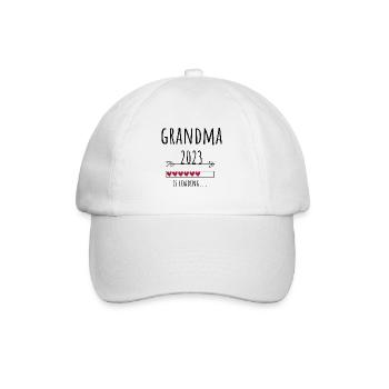 Grand-mère 2023 Grand-mère Bébé Cadeau Grands-parents - Casquette classique - blanc/blanc - Devant