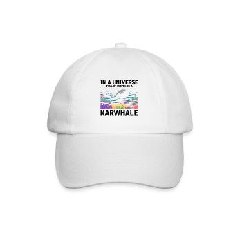 Narwhale Einhornwal Wal Wale Meer Ozean Biologie - Baseballkappe - Weiß/Weiß - Vorne