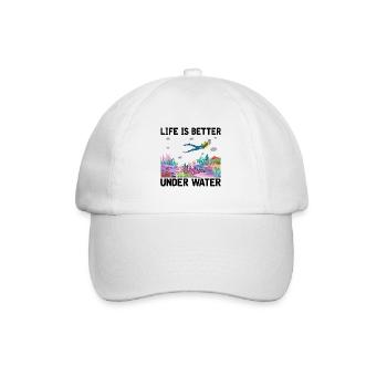 Diving Adventure Divers Sea Ocean - Baseball Cap - white/white - Front