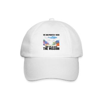 With Dolphins Swimming Dolphin Ocean Sea Mammal - Baseball Cap - white/white - Front